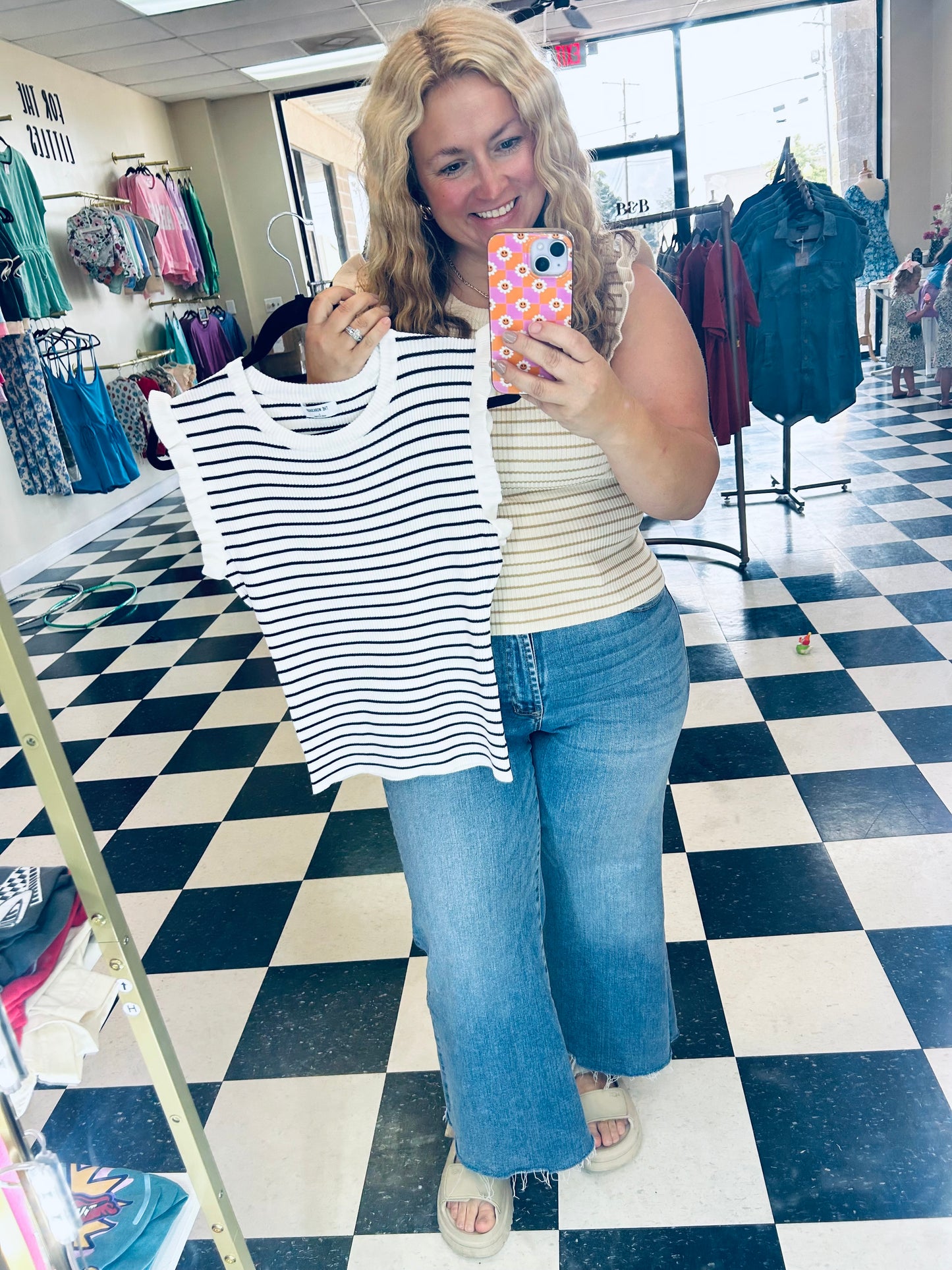 Blu Pepper Striped Sweater Top