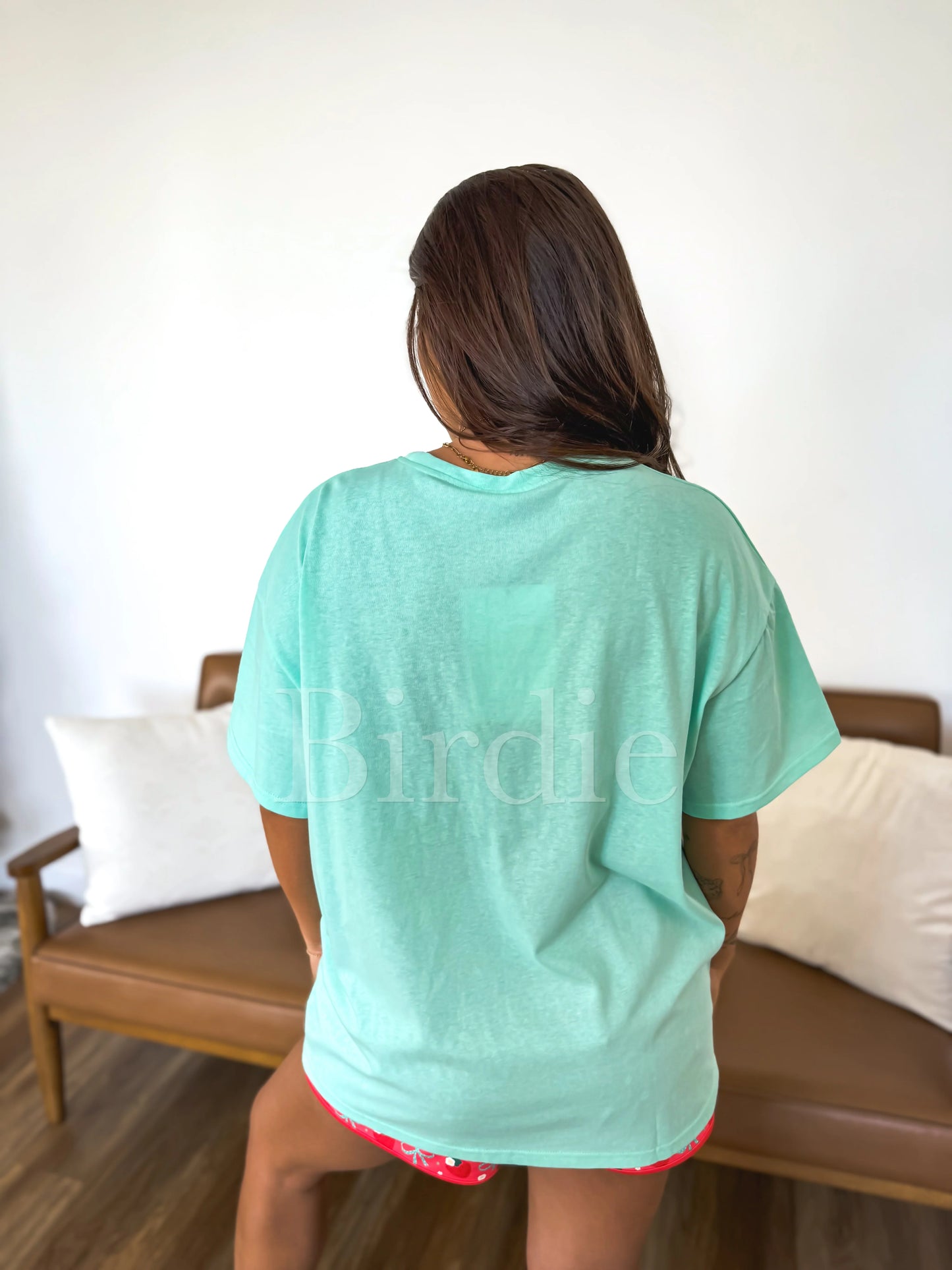 BIRDIE PREORDER Relaxed Boyfriend Tee in Mint-ETA End of Jan