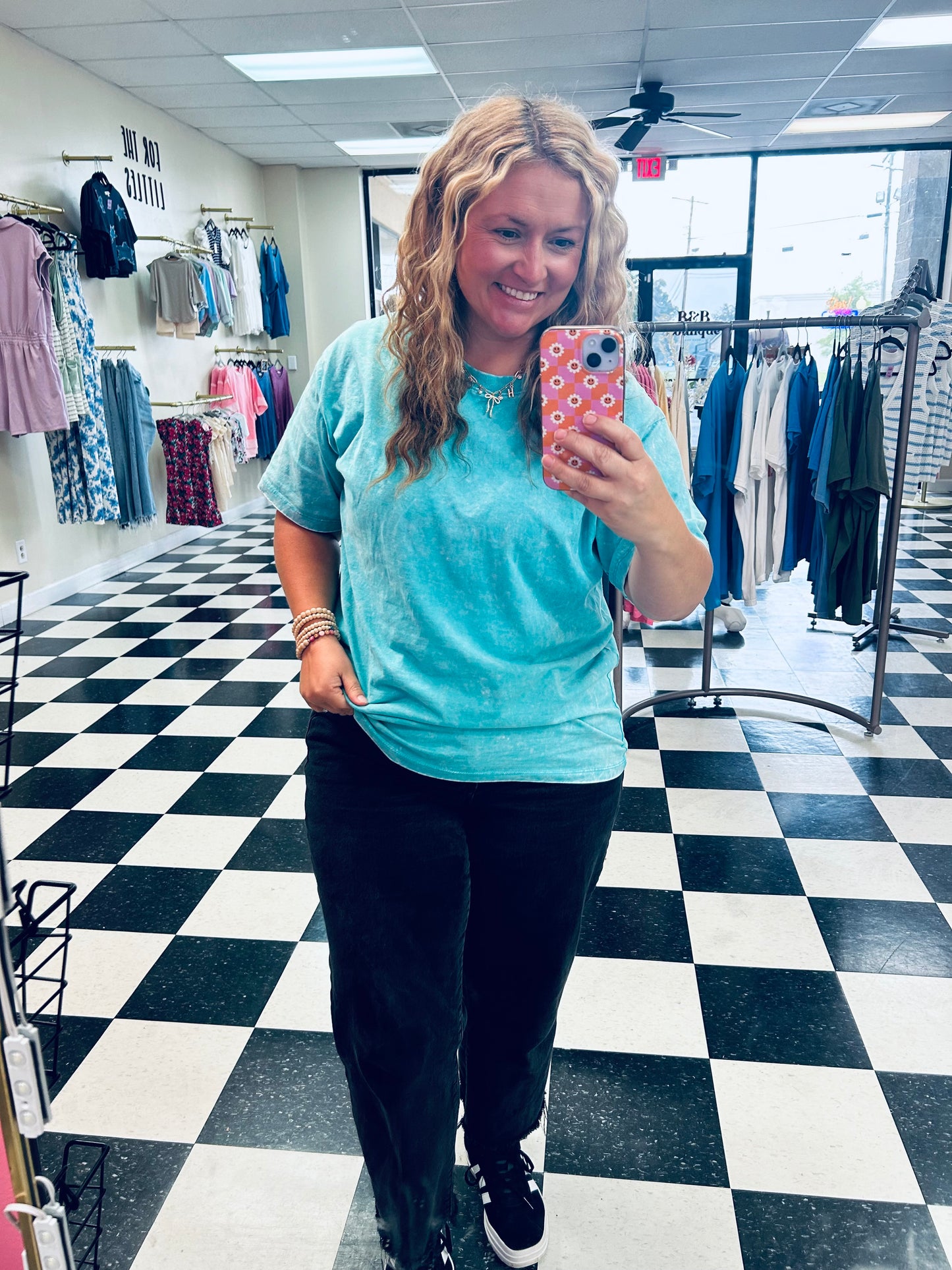 Zenana Oversized Acid Wash Tees