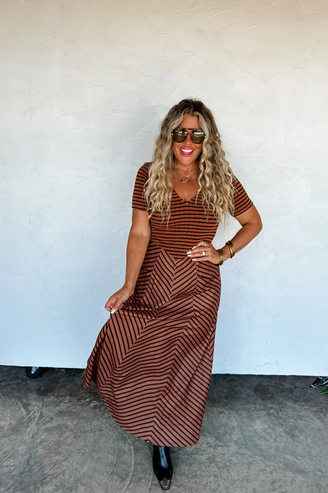 PREORDER- CALISTA STRIPE DRESS-ETA WEEK OF 11/10