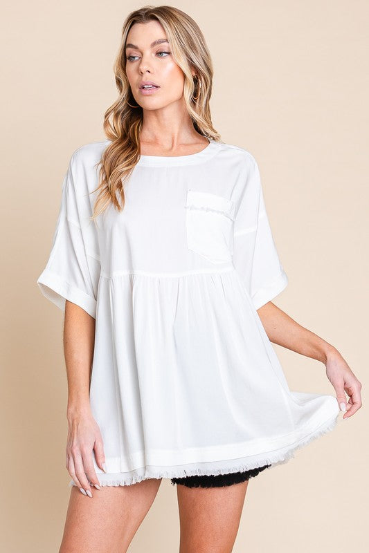 Sewn & Seen Mineral Wash Oversized Top