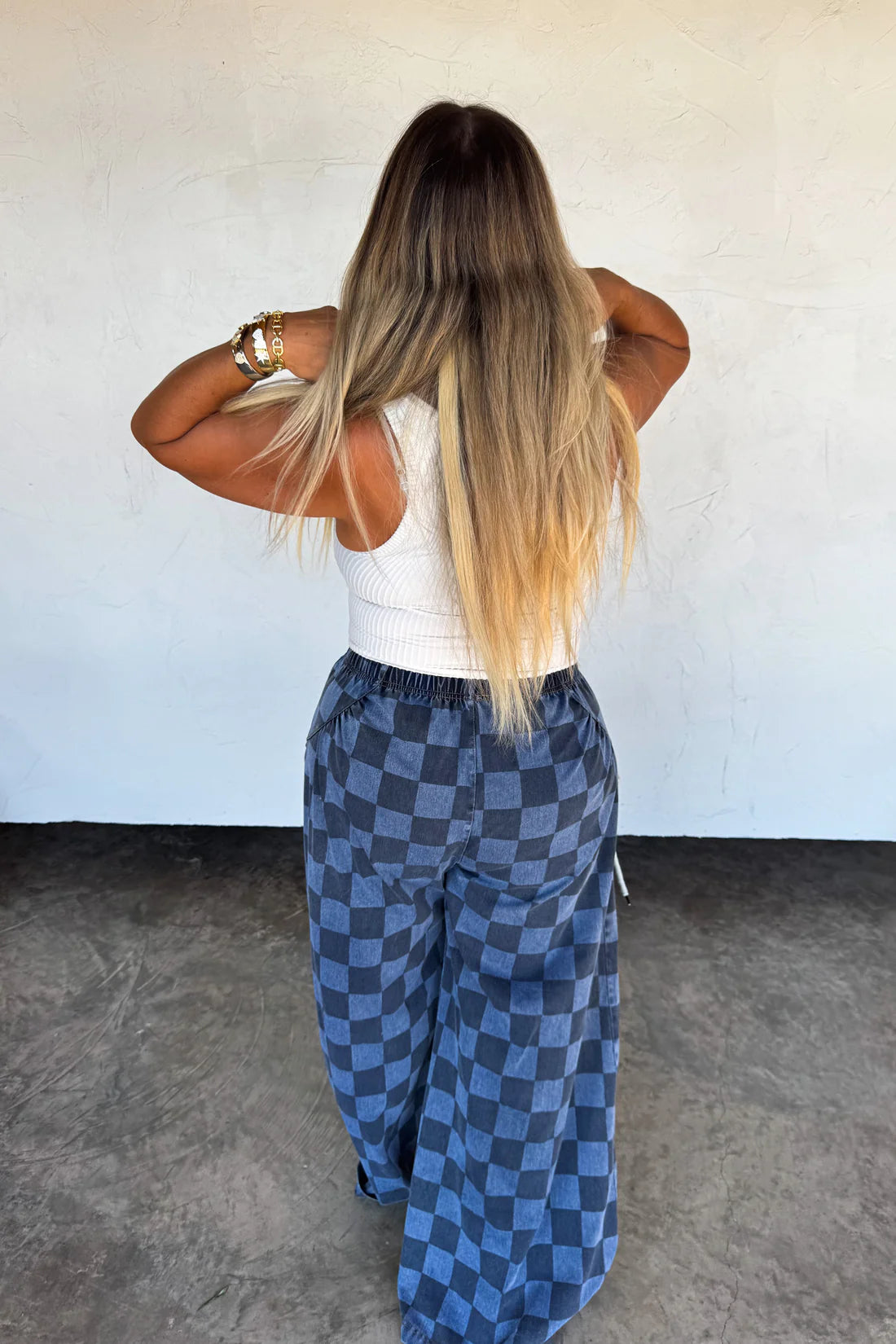 PREORDER- GO WITH THE FLOW CHECKER PANTS-ETA BEGINNING OF DEC