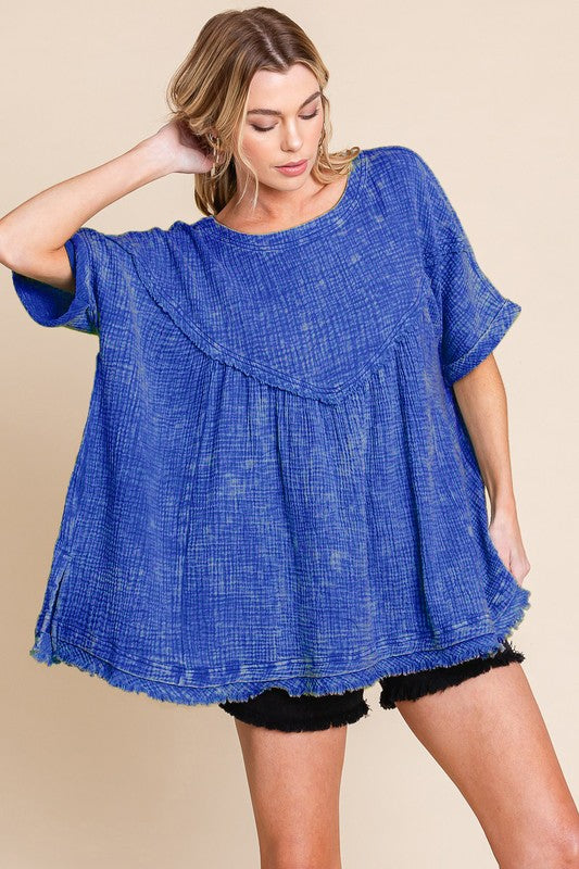 Sewn & Seen Mineral Wash Oversized Top