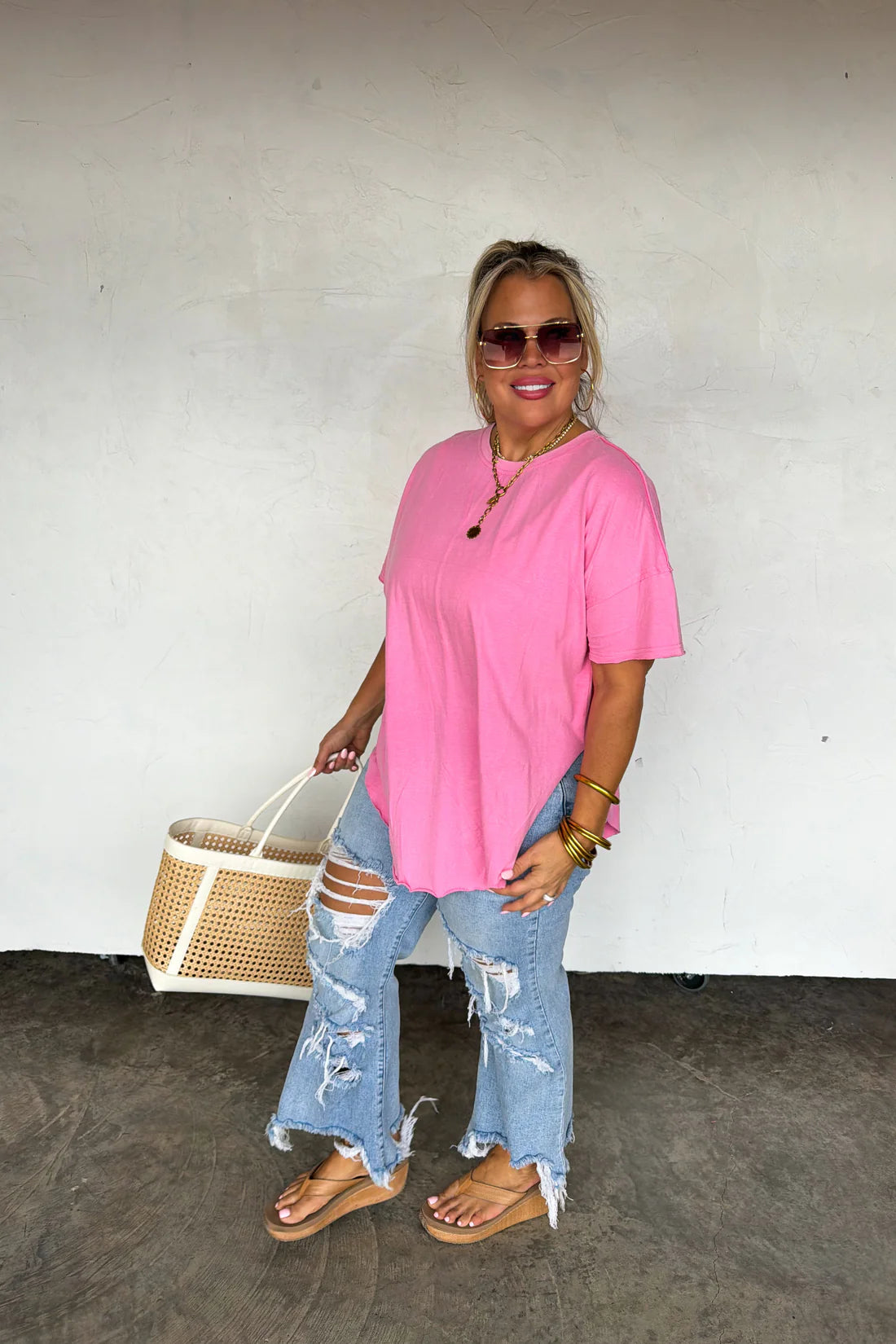 Preorder-Joey Spring Washed Cotton Boyfriend Tees