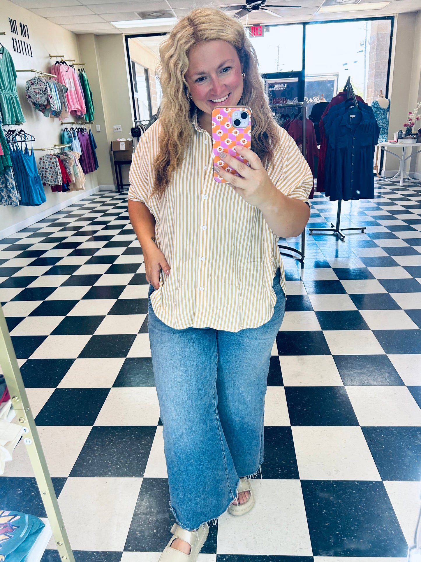 Striped Button Down Shirt