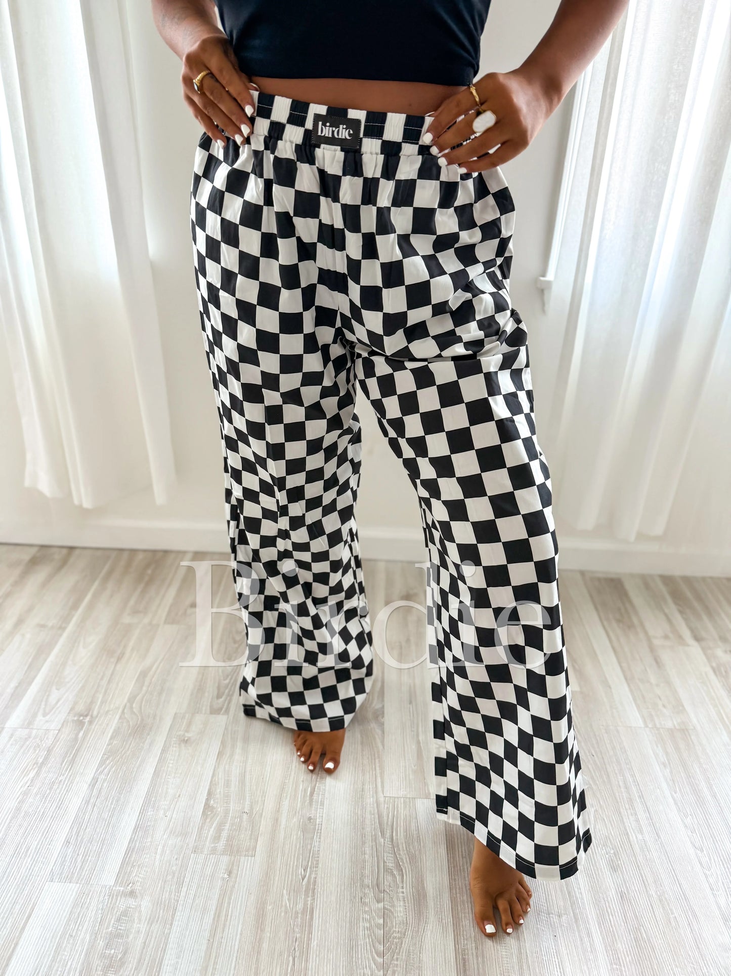 Birdie Black/White Checkered Boxer Pants🖤🖤