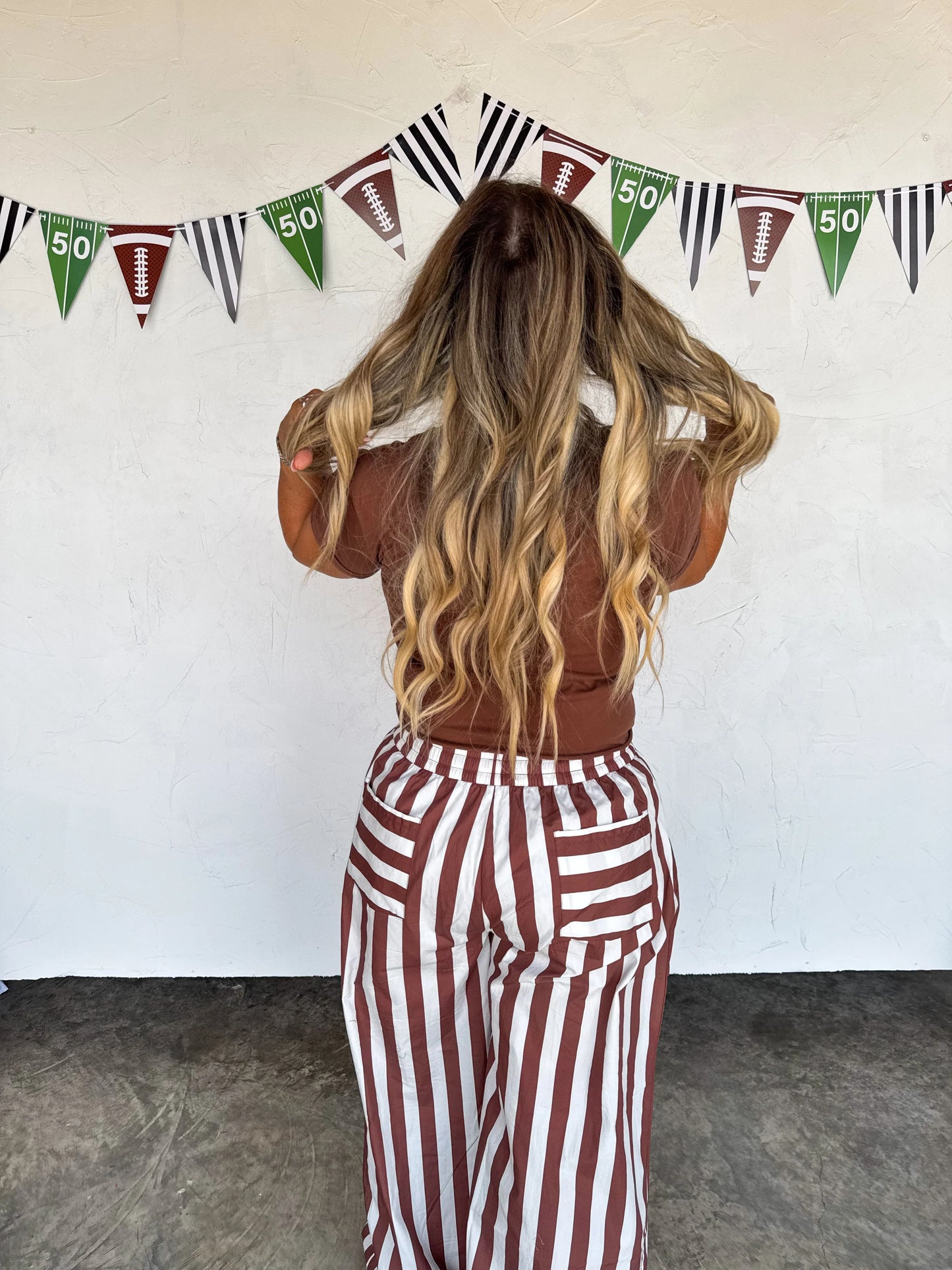 🤎🤎PREORDER- TAILGATE STRIPE BOXER PANTS🤎🤎 (ETA: Mid Oct)