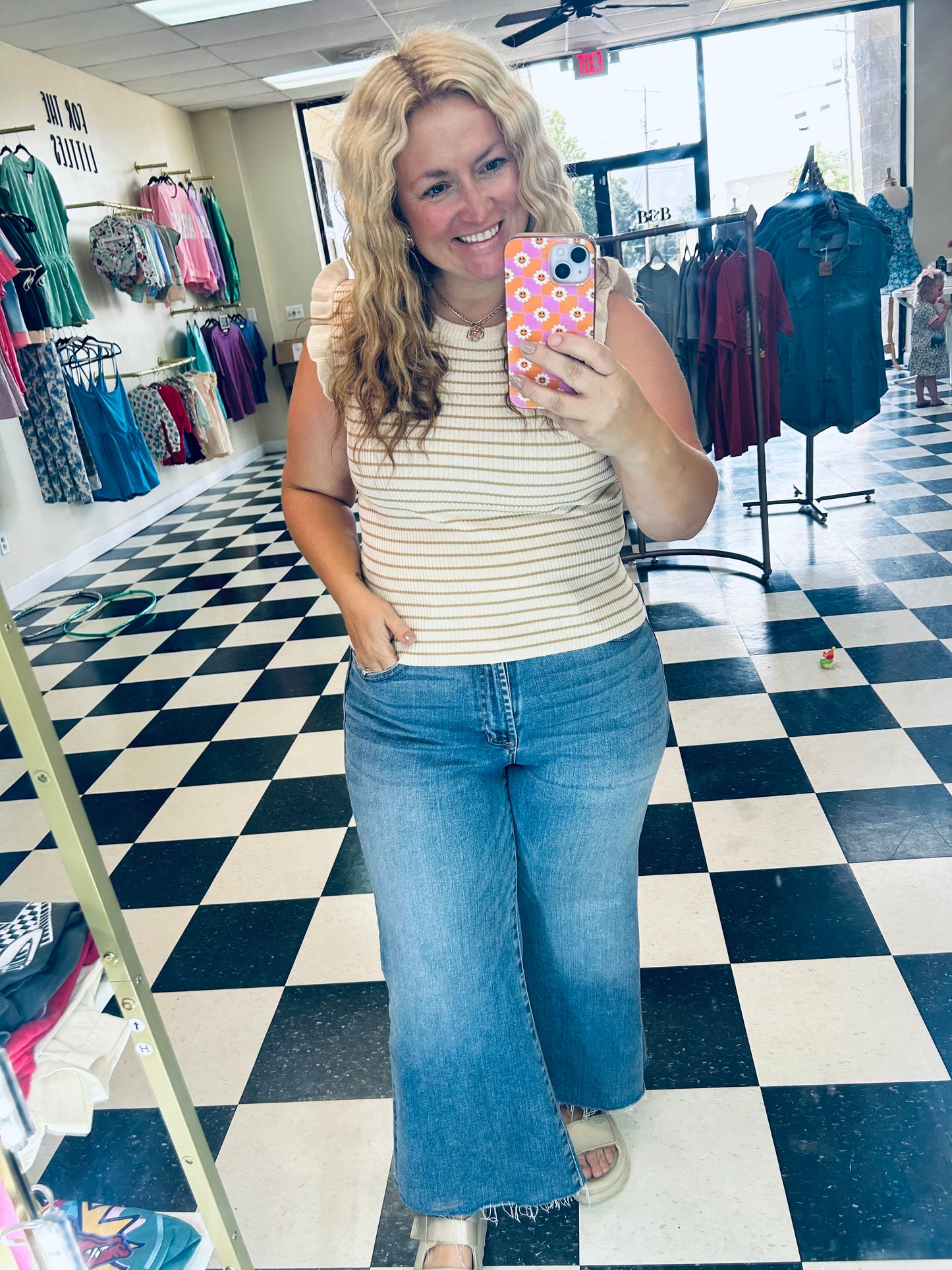 Blu Pepper Striped Sweater Top