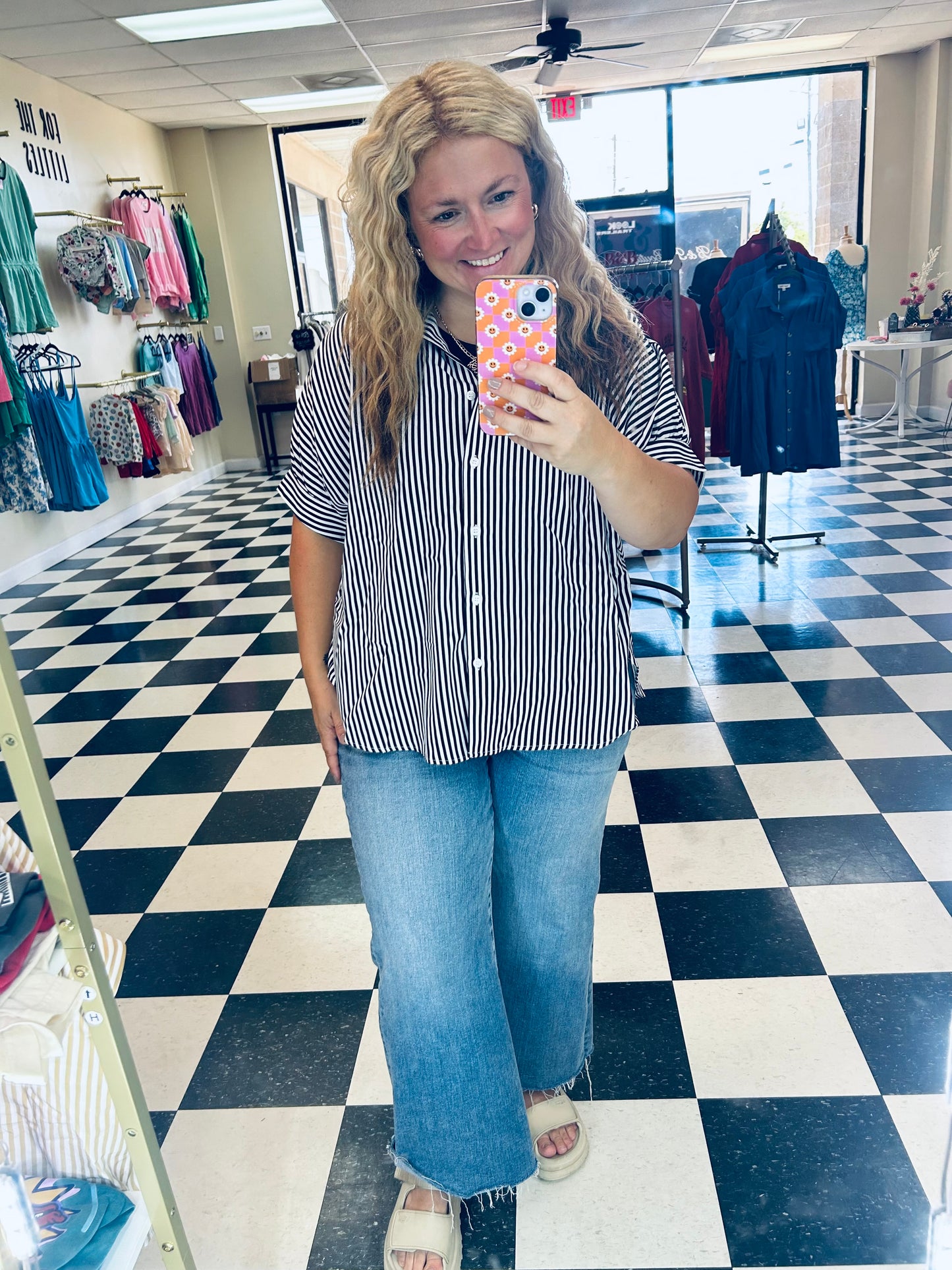 Striped Button Down Shirt