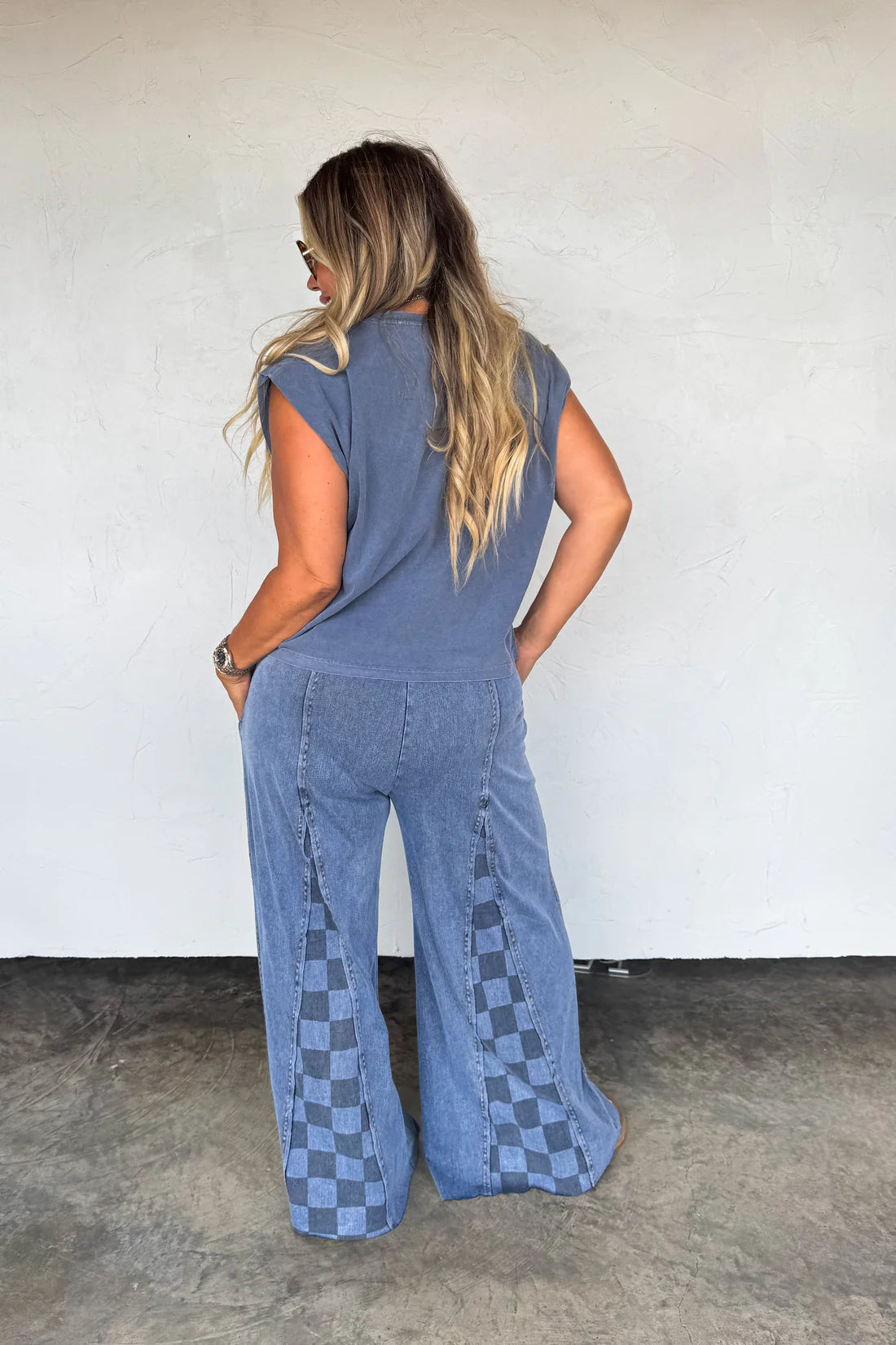 PREORDER- GROOVE ON CHECKER FLARE PANTS-ETA MID NOV