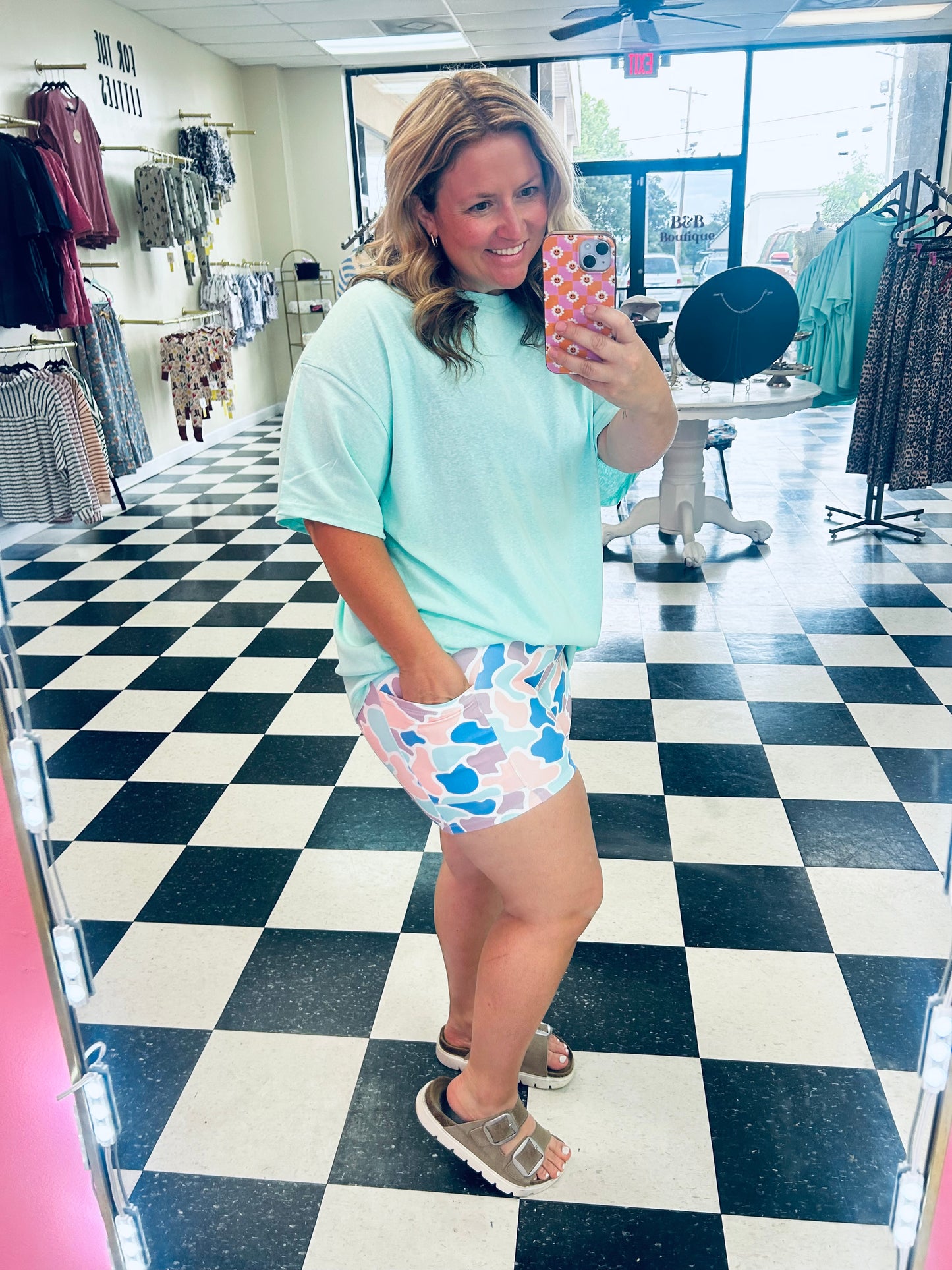 Birdie Spring Duck Camo Biker Shorts