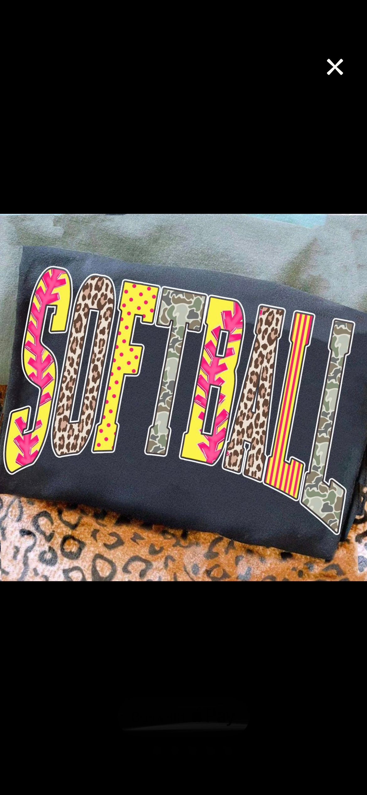 Softball/Baseball Multicolor Comfort Colors Tshirt