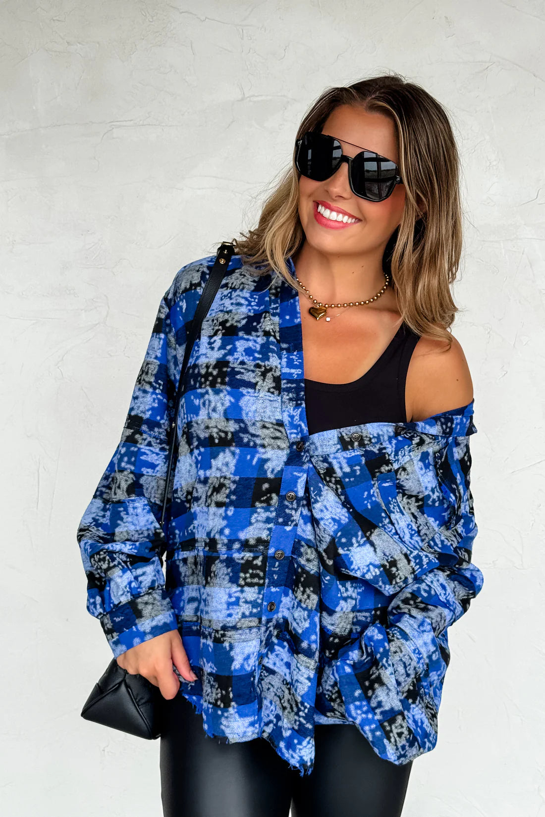 PREORDER- JUNIPER BLEACHED PLAID TOP-ETA WEEK OF 11/10