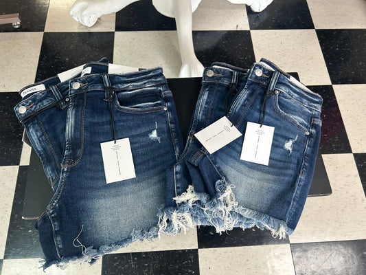 Zenana Dark Wash Denim Shorts