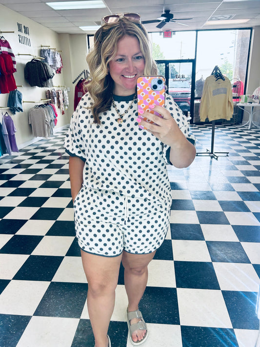 Daydream in Polka Dot Shorts Set