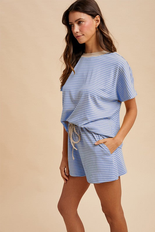 Summer Striped Short Sets