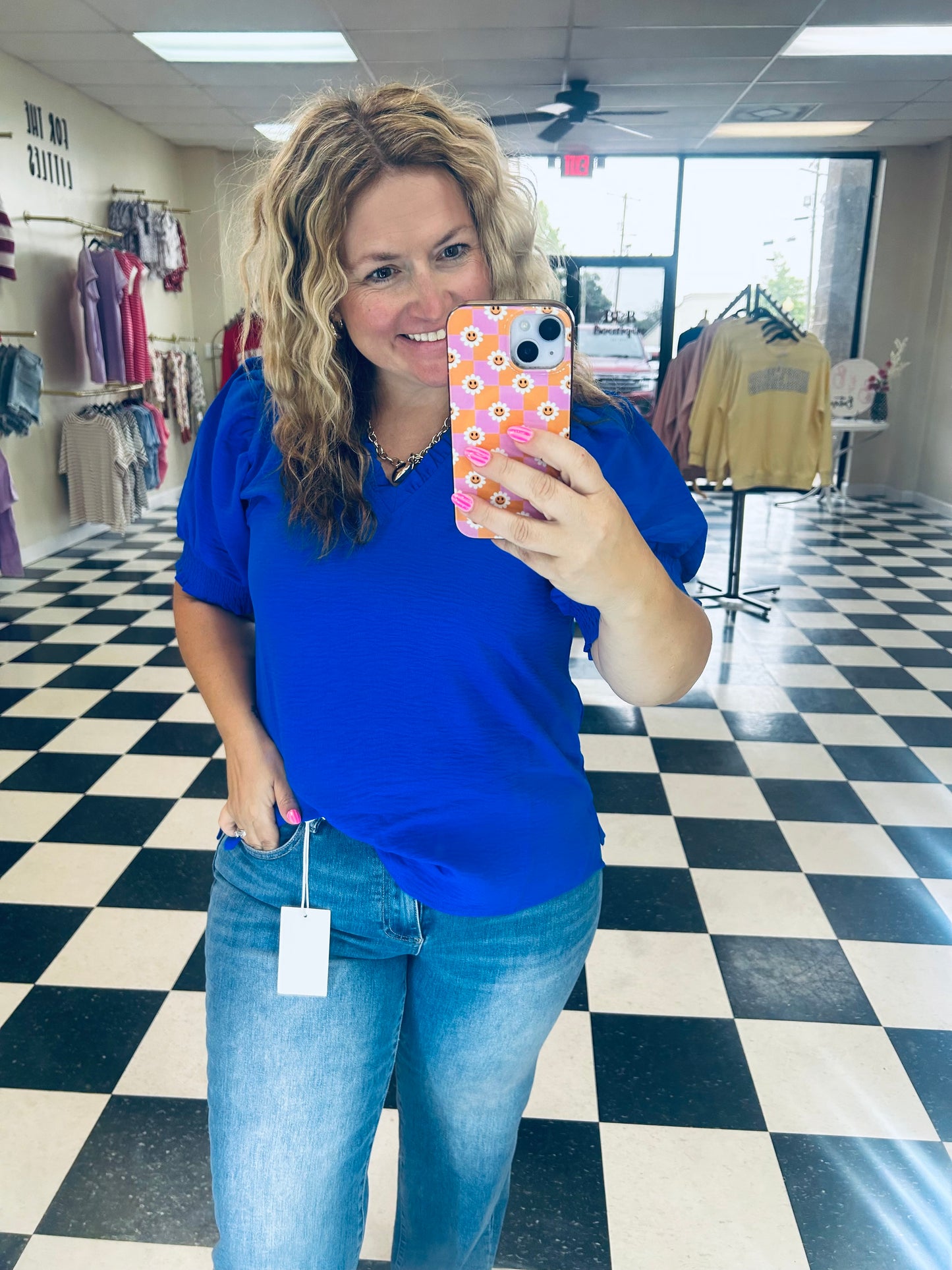 Ruffle Puff Sleeve Top