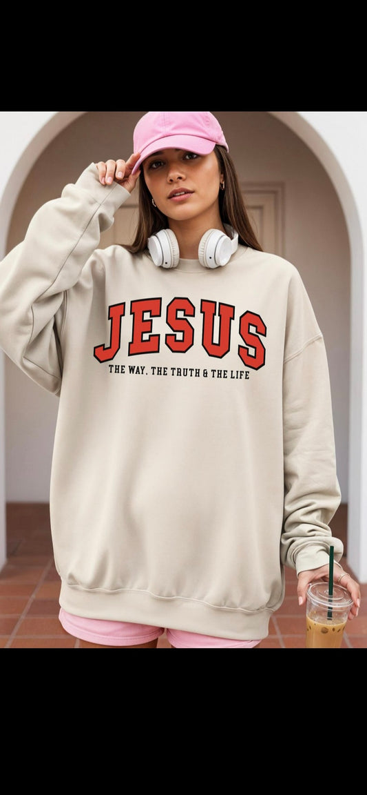 Jesus The Way The Truth Crewneck