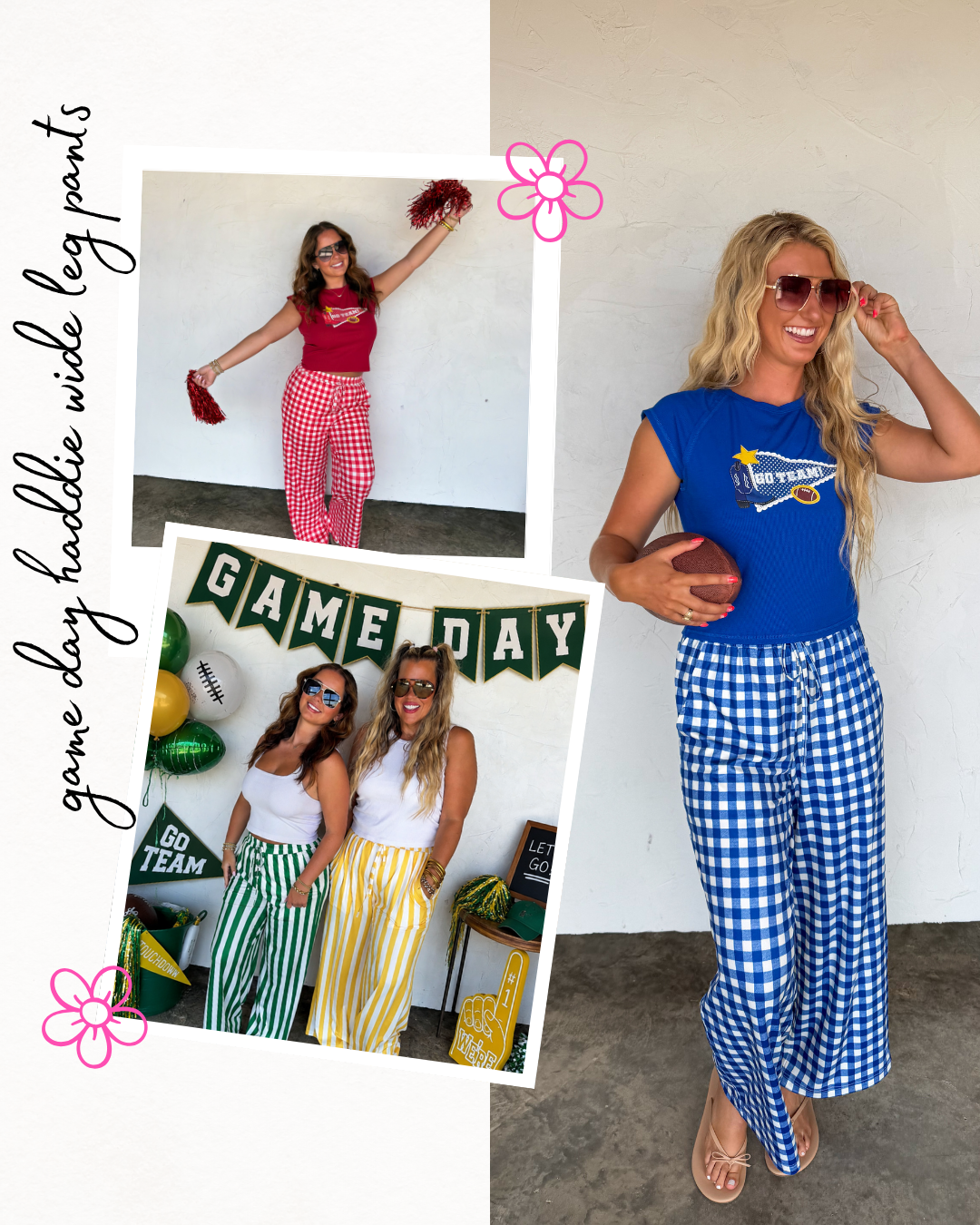 Game Day Haddie Wide Leg Pants-Preorder