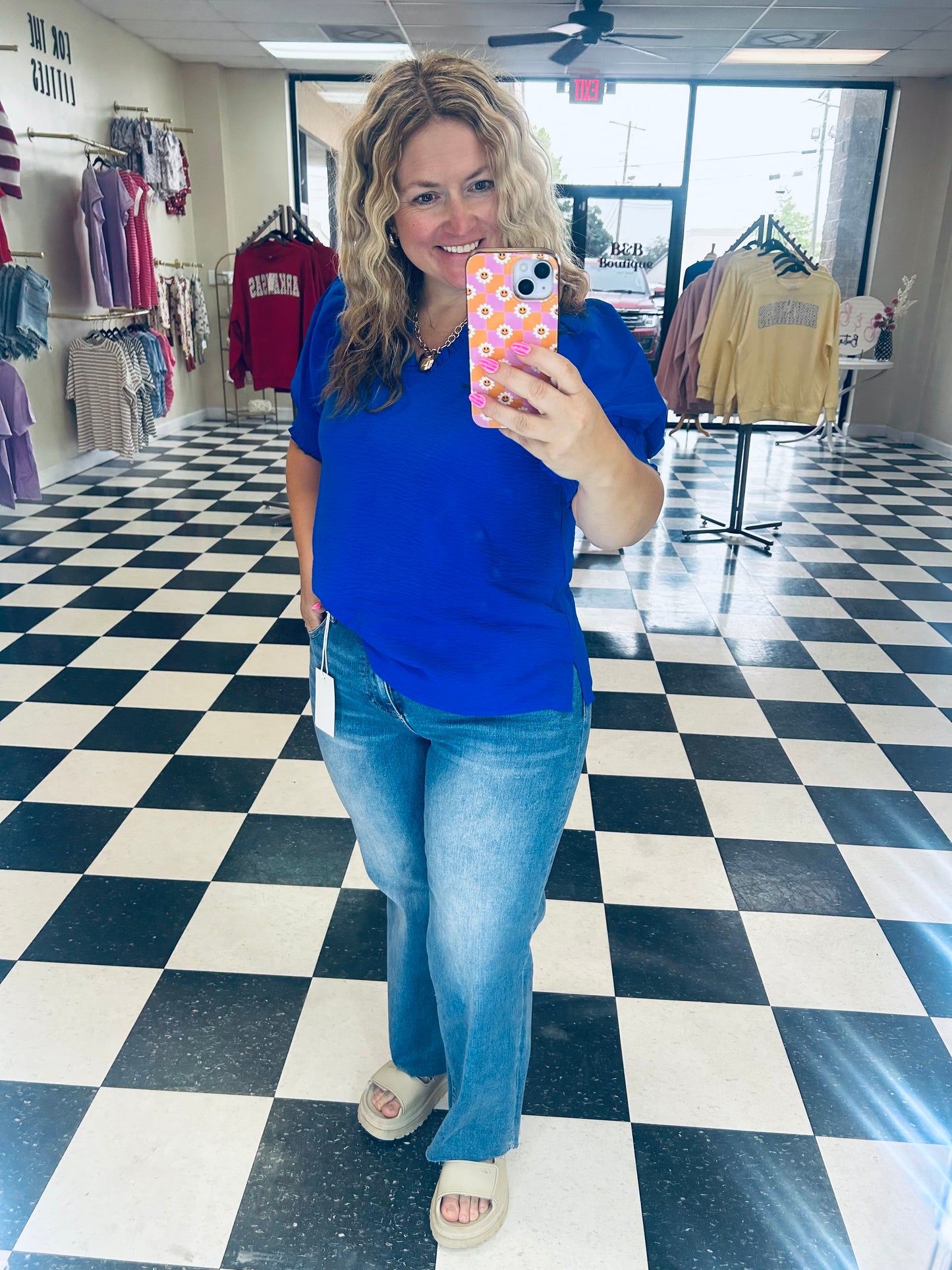Ruffle Puff Sleeve Top