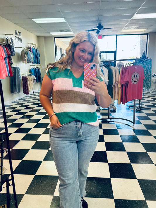 Striped Knit Top