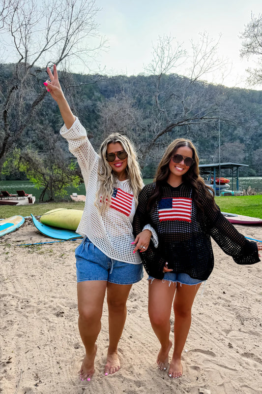 PREORDER- FREEDOM FLAG PATCH PULLOVER