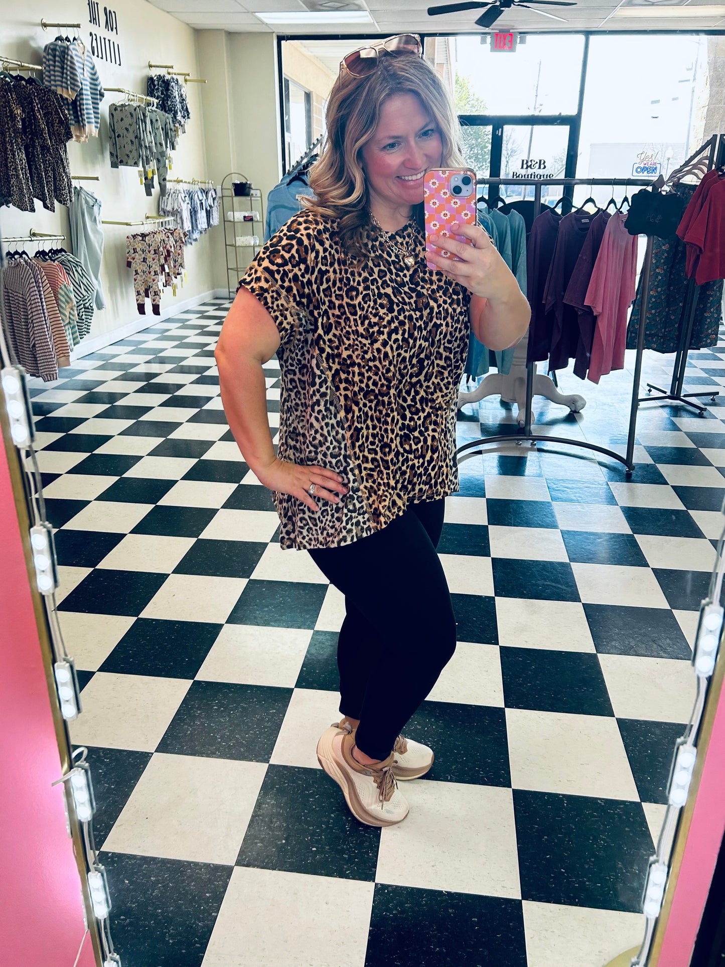 Leopard Short Sleeve Top