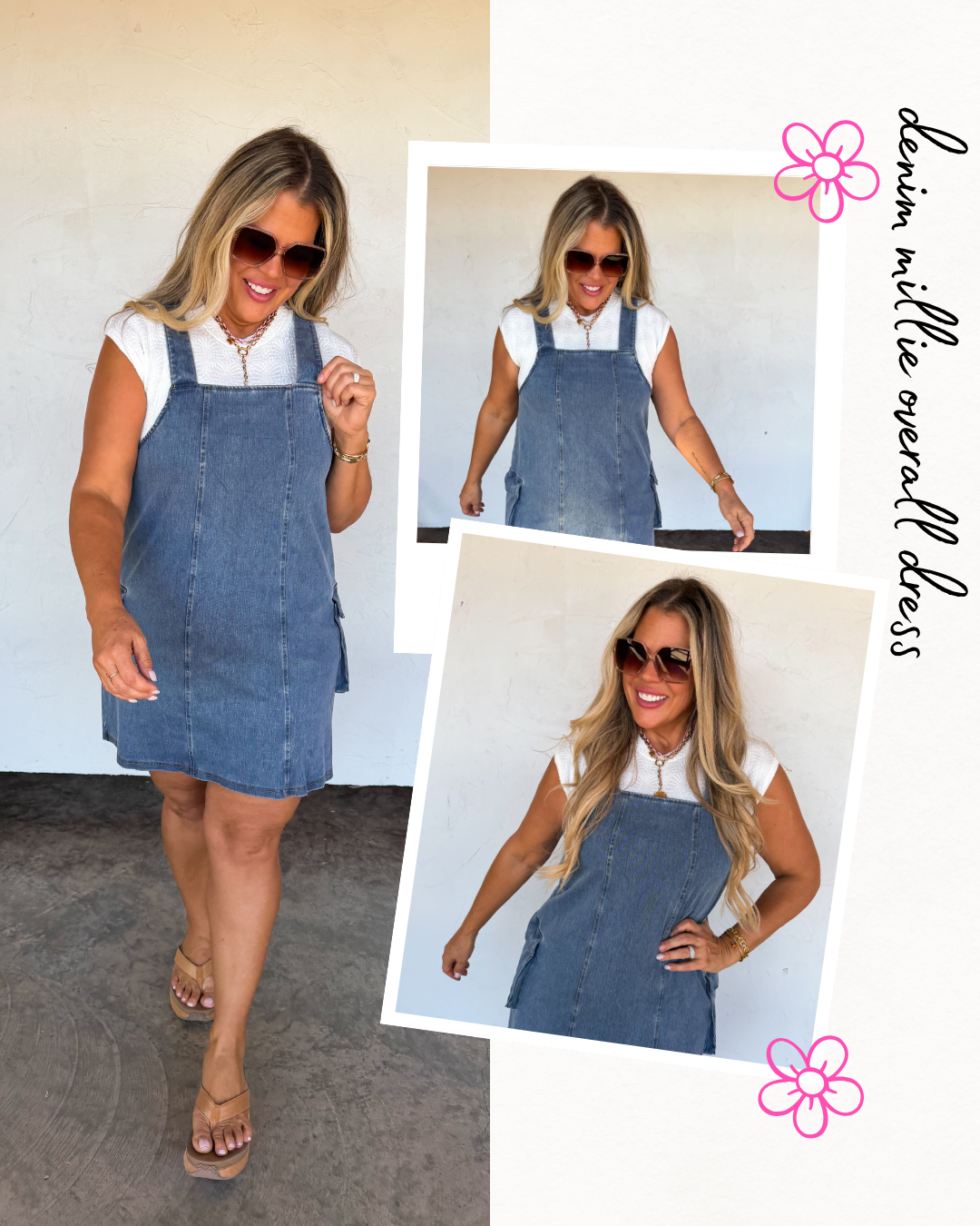 PREORDER- DENIM MILLIE OVERALL DRESS