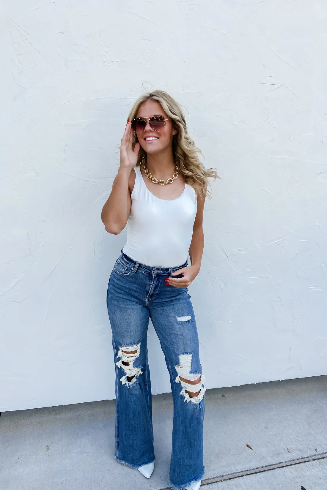 PREORDER- BLAKELEY DISTRESSED DAD JEANS