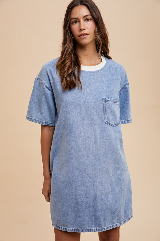 Mineral Wash Denim Dress