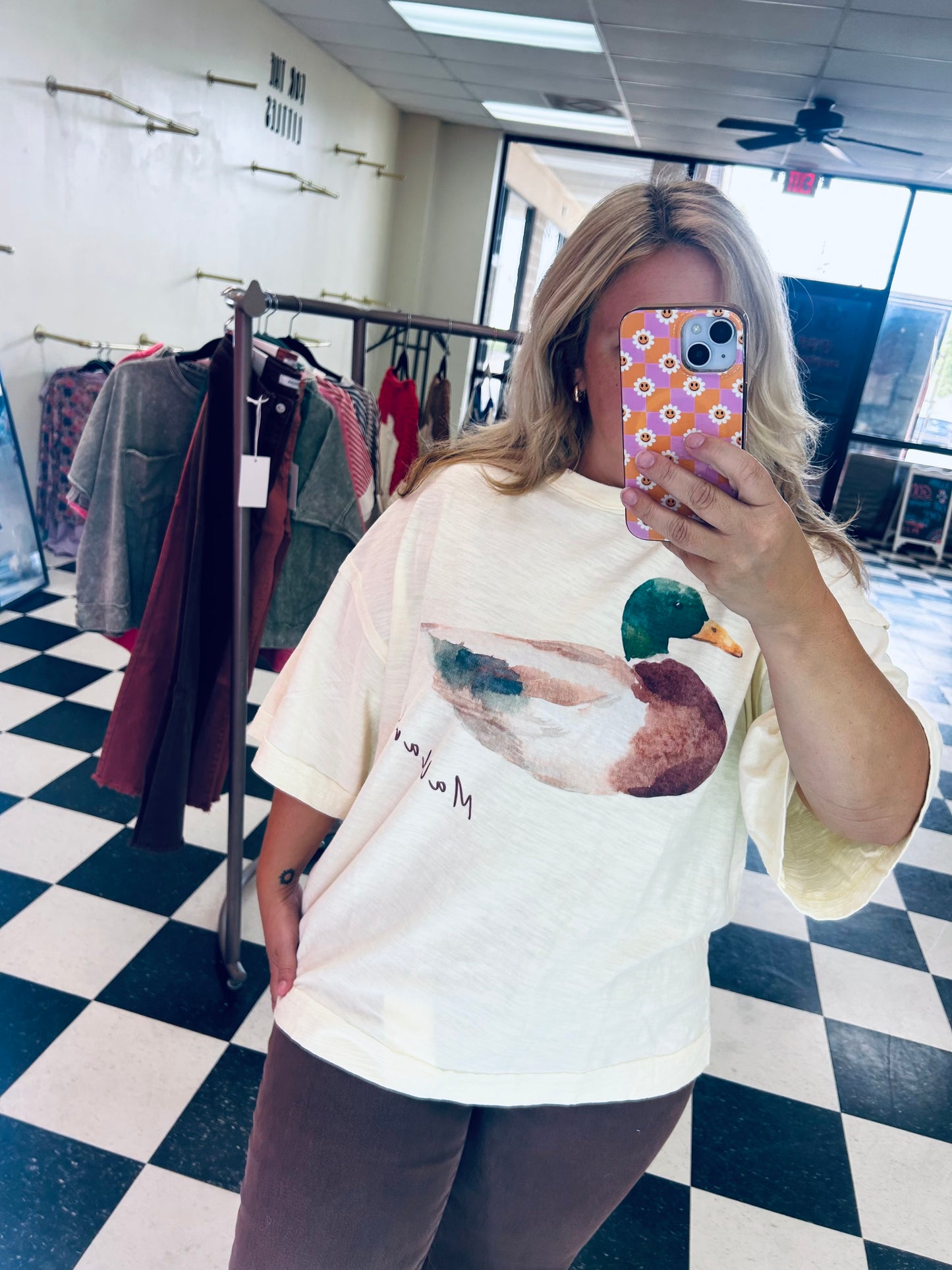 Mallard Duck Oversized Tee Shirt