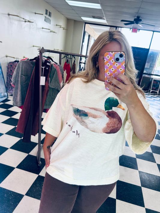 Mallard Duck Oversized Tee Shirt