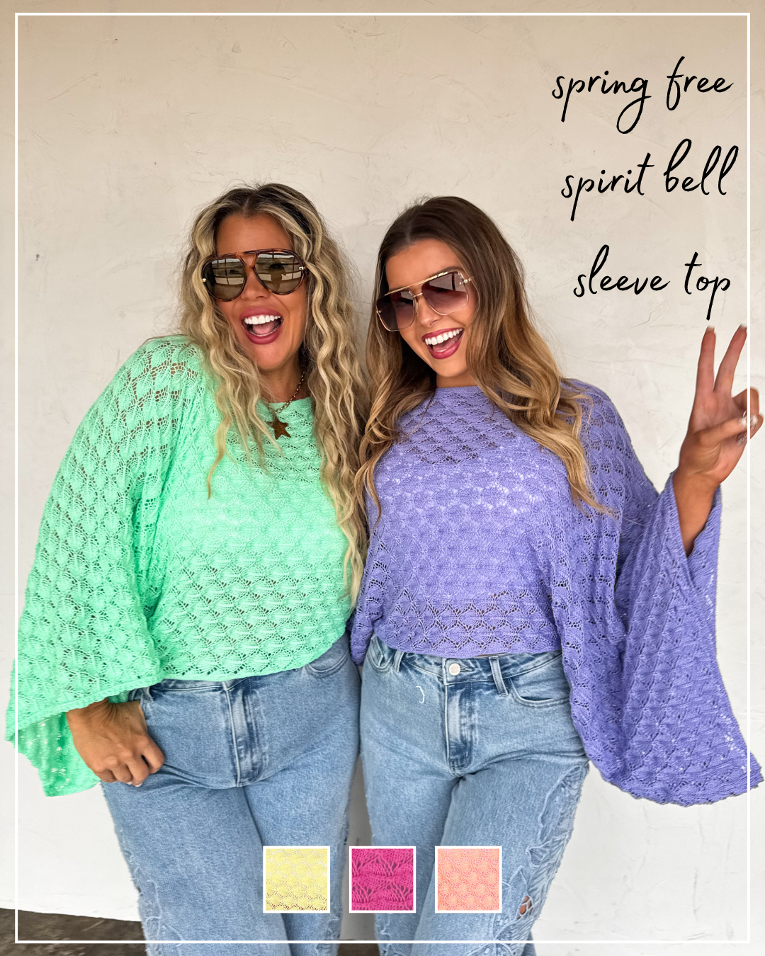 PREORDER- SPRING FREE SPIRIT BELL SLEEVE TOP