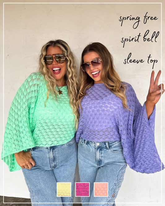 PREORDER- SPRING FREE SPIRIT BELL SLEEVE TOP