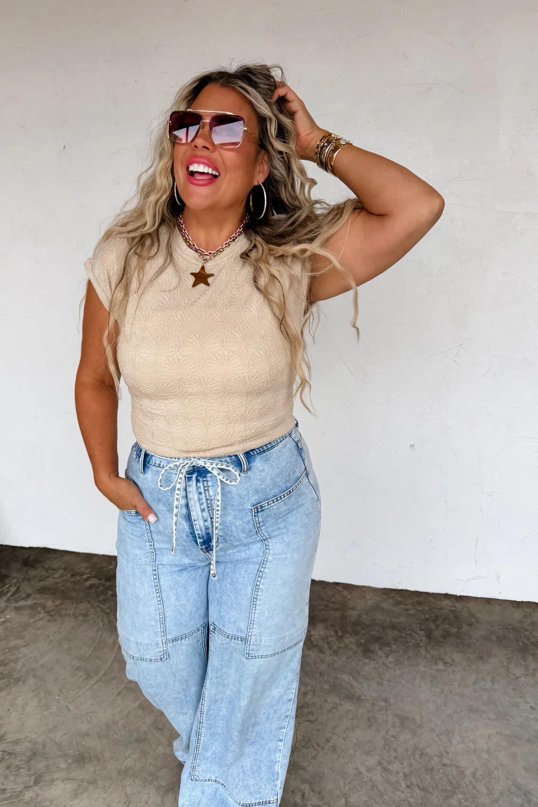 PREORDER- HARLEY CAP SLEEVE BASIC TOP