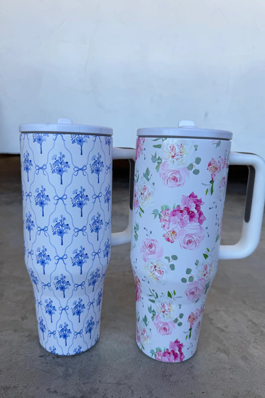 PREORDER- FLORAL & WESTERN STAINLESS STEEL TUMBLER-ETA MID SEPT