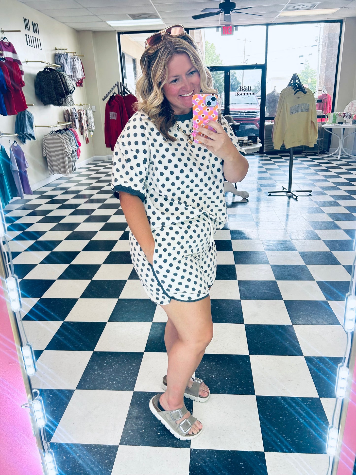 Daydream in Polka Dot Shorts Set