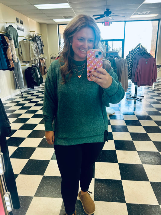 Zenana Hi-Low Fleece Soft Top