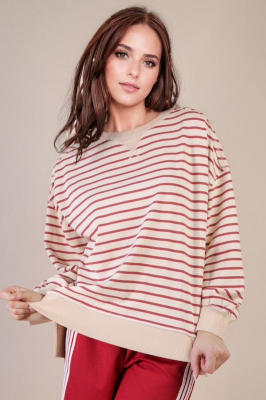Striped Long Sleeve Tops