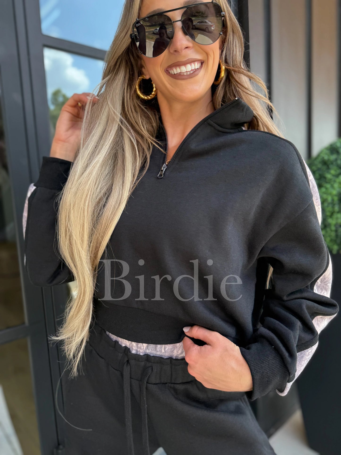 BIRDIE PREORDER Two Piece Black Set with Camo Stripe (Sold as Set)-ETA MID NOV