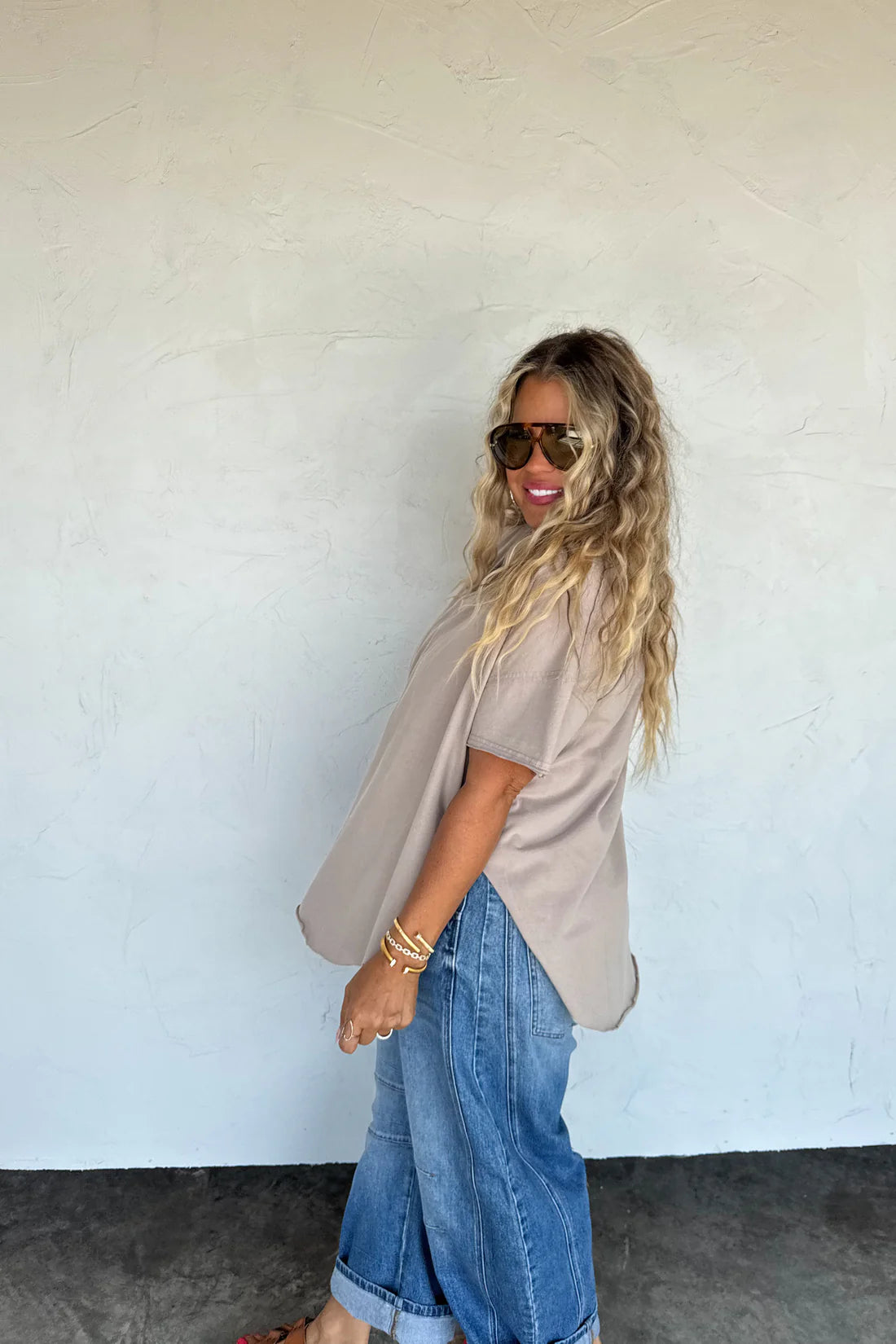 PREORDER- JOEY VNECK WASHED COTTON BOYFRIEND TEE-ETA BEGINNING OF DECEMBER