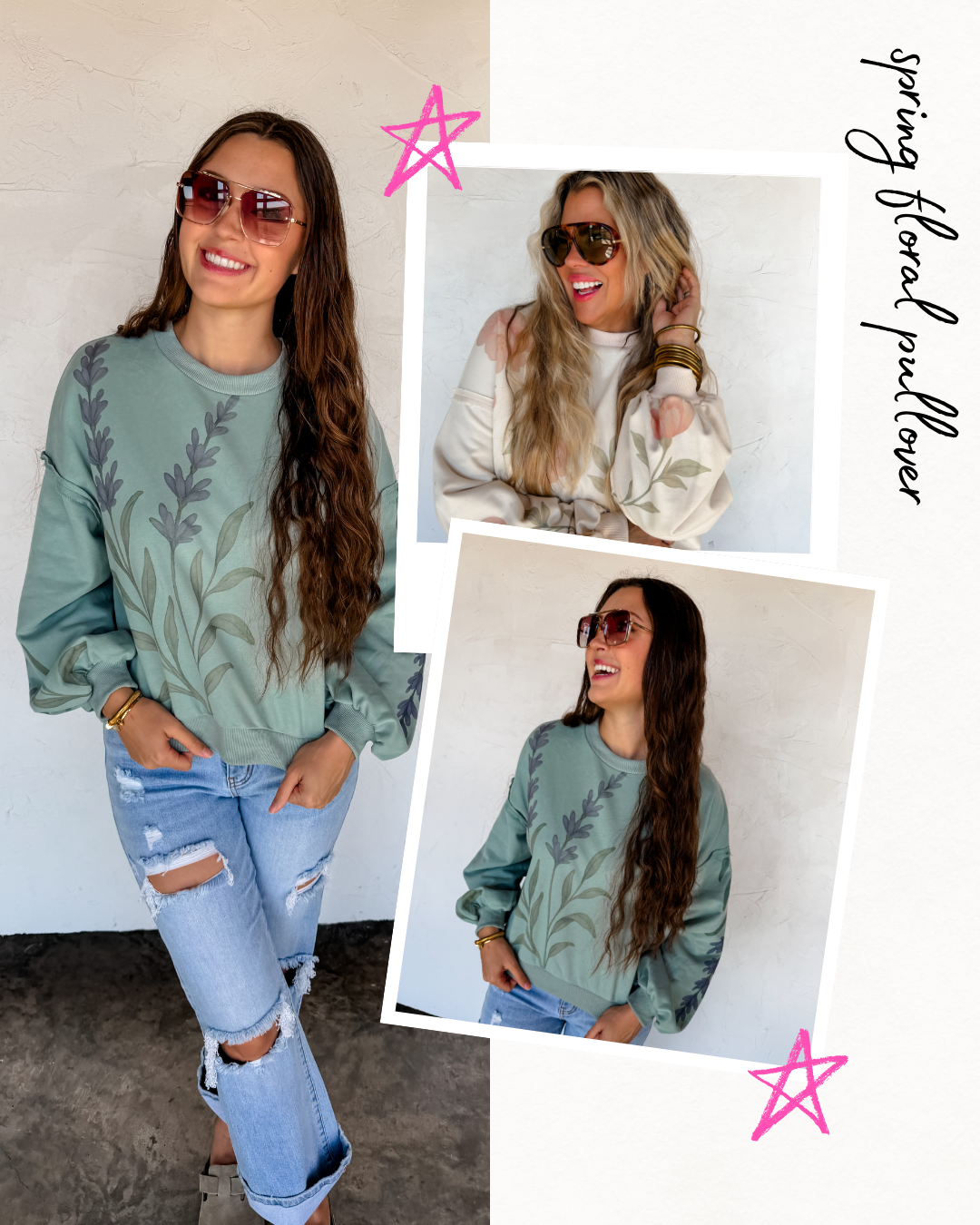 PREORDER- SPRING FLORAL PULLOVER