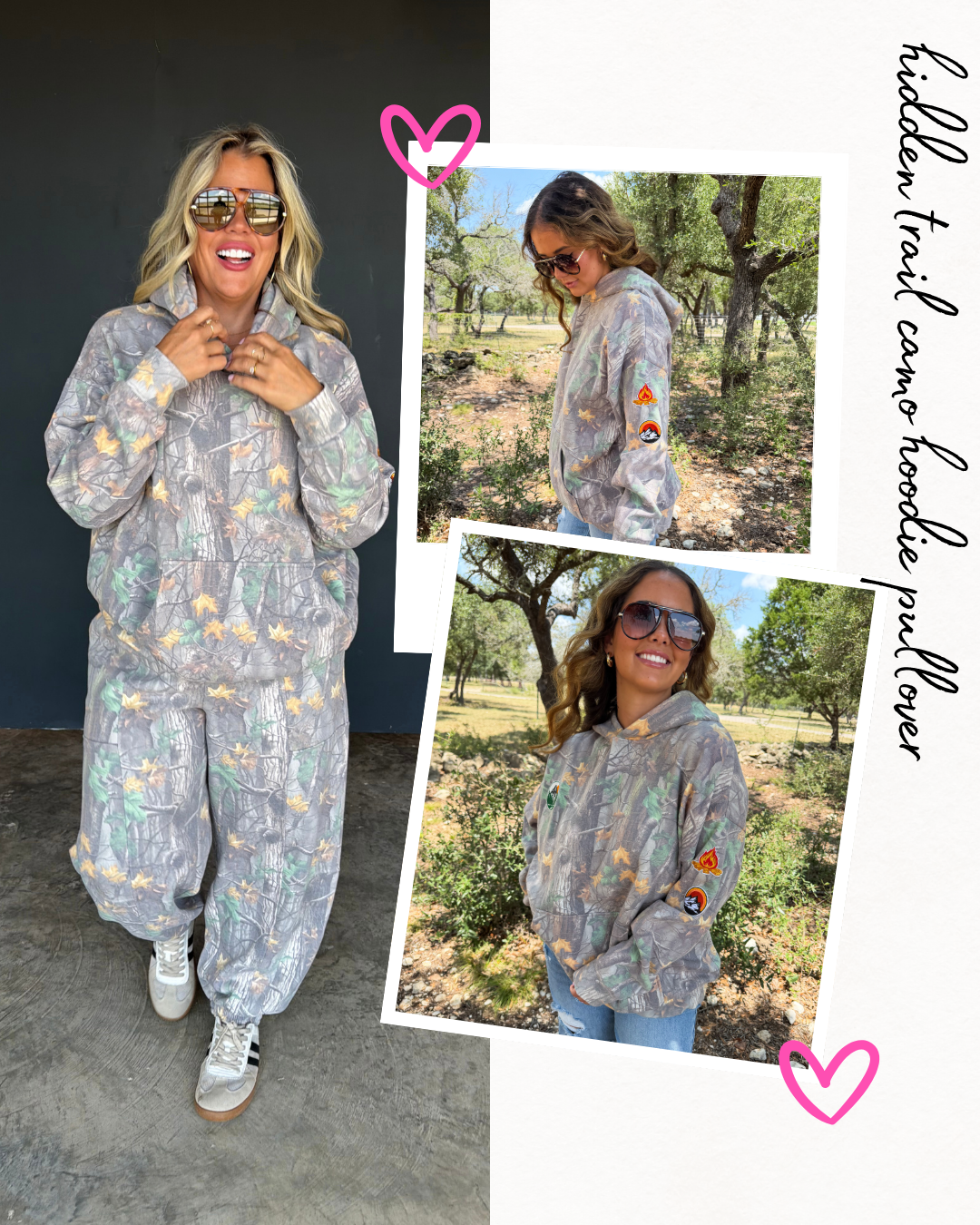 PREORDER- HIDDEN TRAIL CAMO HOODIE PULLOVER