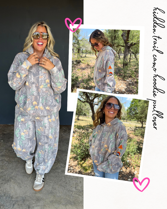 PREORDER- HIDDEN TRAIL CAMO HOODIE PULLOVER
