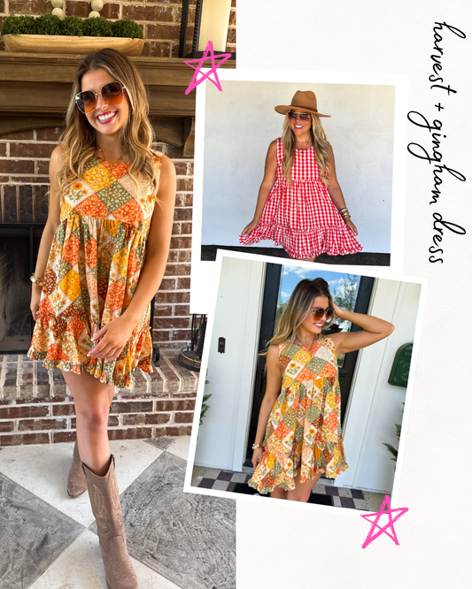 PREORDER- HARVEST & GINGHAM DRESS