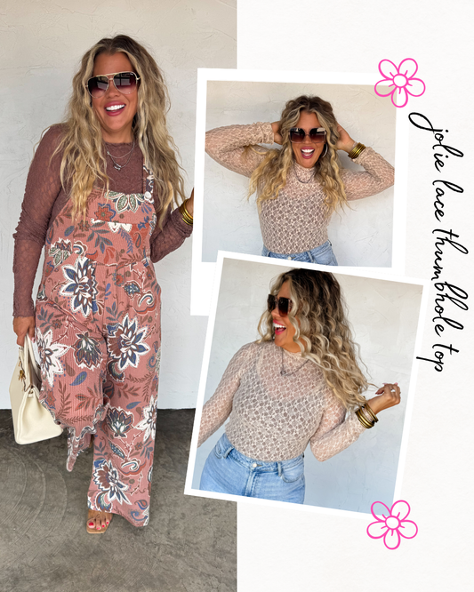 PREORDER- JOLIE LACE THUMBHOLE TOP-ETA 11/10
