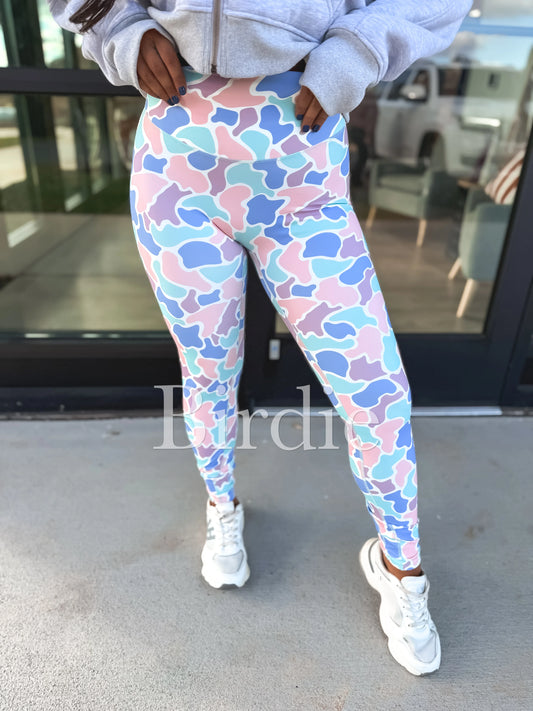 BIRDIE PREORDER Spring Duck Camo Leggings-ETA End of Jan