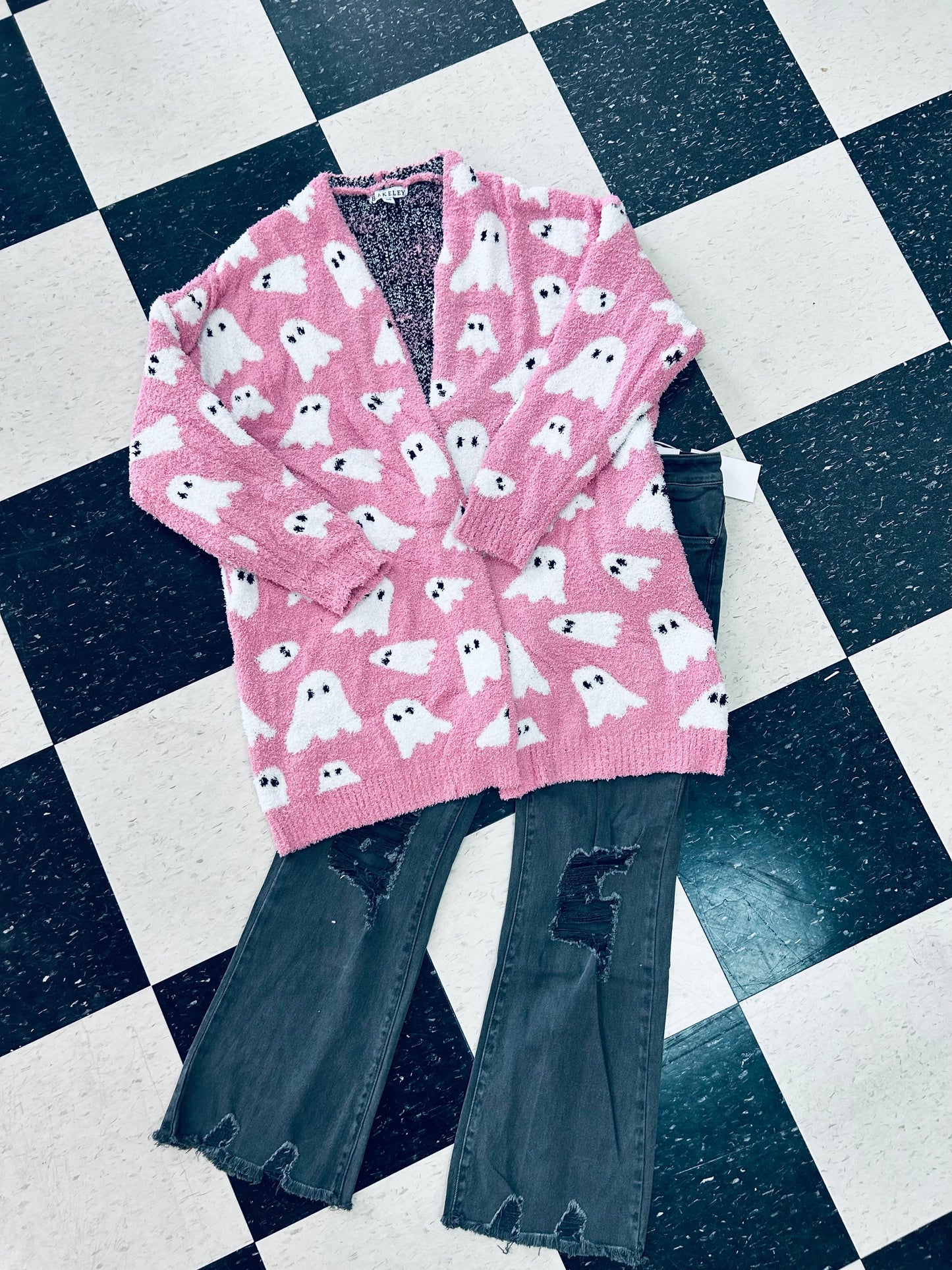 Pink Ghost Cloud Cardigan