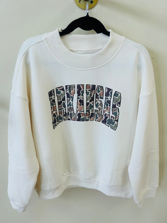 Camo Arkansas Cream Mockneck