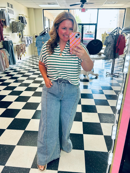Denim Wide Leg Jeans